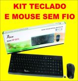 Kit Teclado+ Mouse Wireless Sem Fio P/ Smart Tv, Notebook Pc